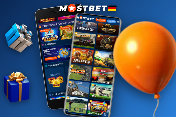 Hand hält Smartphone mit Mostbet APK und Live-Fußballquoten im Café